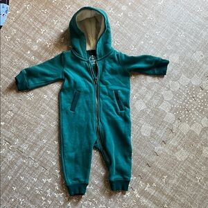 Primary Teal Hooded Kids One Piece